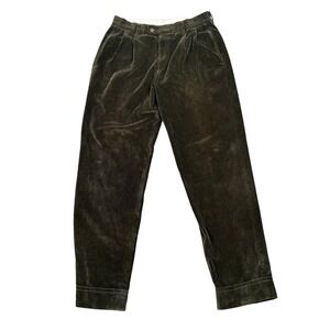 Bogner VTG 30X32 Corduroy Pants Mens Olive Green Pleated Straight Switzerland